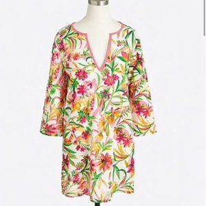 J. Crew Factory | Tropical Floral Print Tunic Swim Cover